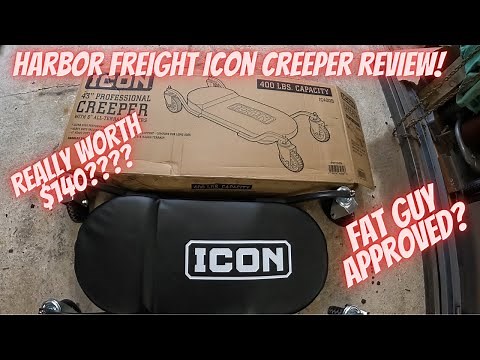 Harbor Freight ICON creeper review! Is this thing worth $140??? Is this fat guy approved?