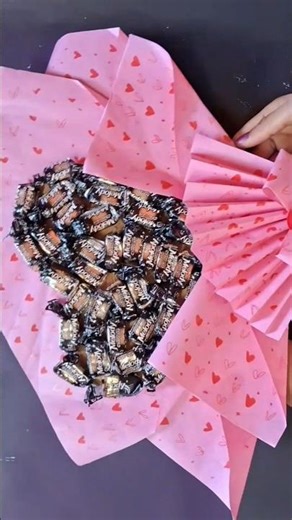 DIY Chocolate 🍫 bouquet 💐 for valentine's day ❤️#candy #valentinesday #giftideas #trending