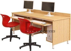 [Hot Item] Fashion New Computer Laboratory Wooden Table Double Study Desk for School