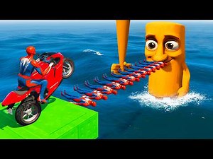 SPIDER-MAN against TUNG TUNG TUNG SAHUR on Motorcycle in RAINBOW SPIDERS BRIDGE | GTA MULTIVERSE