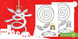 Simple Spiral Paper Angel Christmas Tree Decoration