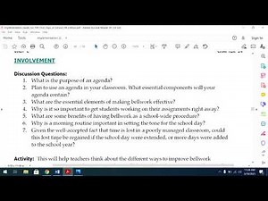 Harry Wong's The First Days of School - Chapter 14 - How to Start a Class Effectively Each Day