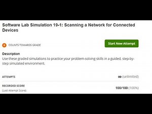 Software Lab Simulation 19-1: Scanning a Network for Connected Devices
