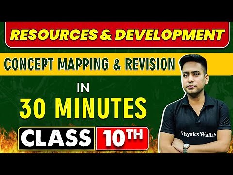 RESOURCES AND DEVELOPMENT in 30 Minutes || Mind Map Series for Class 10th