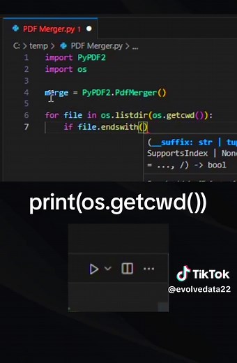 Beginner Project in Python (PDF merger) 👨‍💻🐍👀 #programming #coding #softwareengineer #fyp #beginner