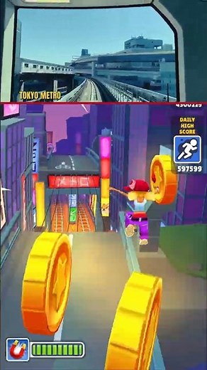 Subway Surfers Chill Run + Real Tokyo Metro #subwaysurfers