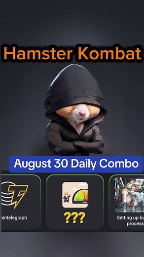 Hamster Kombat Daily Combo | August 30 Daily Cipher Mini-Game