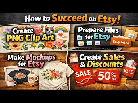 How to Create PNG Clip Art for Etsy in 2026 | Sell Digital Products & Earn Passive Income Online
