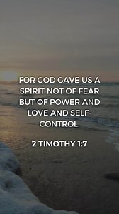 📖 2 Timothy 1:7 (NIV) “For the Spirit God gave us does not make us timid, but gives us power, love and self-discipline.” Fear tries to take root in our hearts through uncertainty, pressure, or the lies we believe. But God's Spirit within us is not timid—it is strong, loving, and wise. #2Timothy17 #NoSpiritOfFear #PowerLoveSoundMind #YourNightlyPrayer #FaithOverFear #ChristianEncouragement #iBelieve #SoundMindInChrist | GodVine