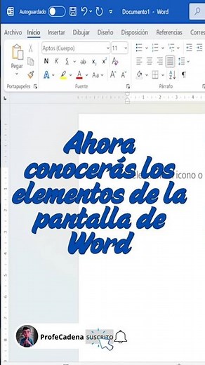 Conoce la interfaz de Word 365 en segundos. ¡Domina lo básico ya! #Word365 #tutorialWord #Wordfácil