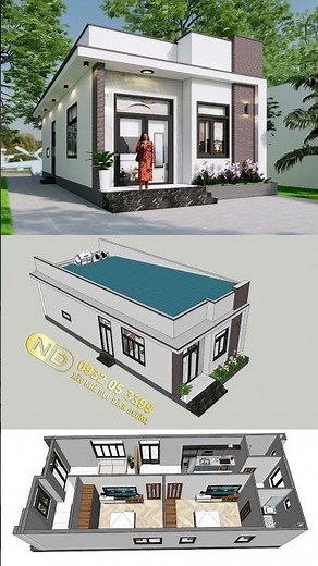 Nhà Cấp 4 Nông Thôn Thiết Kế Hiện Đại 6,5mx15m Bố Trí 2 Phòng Ngủ #nhadep #nhacap4