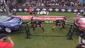 It's the ultimate test of pain endurance....Stopping a car from rolling down a ramp with just one hand! More Team strongman action from Stoke in 2017. Terry Hollands pep talks Big Loz as they aim to crush the rest of the field.... The Ultimate Strongman Team World Strongman Championship is our next big event......Motorpoint Arena, Nottingham, Sunday November 3rd. https://www.eventbrite.co.uk/myevent?eid=56419461127 | Ultimate Strongman
