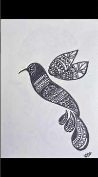 Beautiful Bird Doodle Art ✨ | Simple & Creative Line Drawing