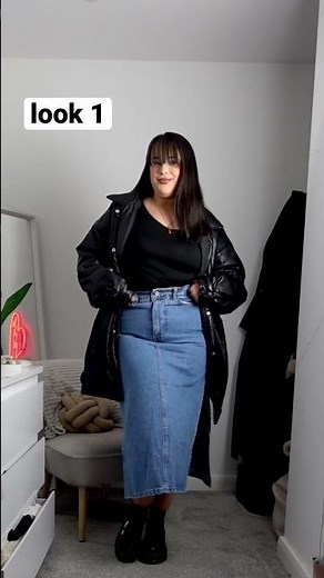 styling my maxi denim skirt 3 ways 🤍 which look was your favourite? 🫶🏼