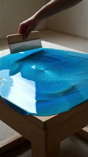 Perfect Ocean Table Pour 🌊😳 (So Satisfying) #youtubeshorts