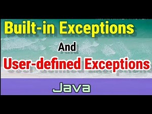 Built-in Exceptions And User-defined Exceptions in Java by Sujeet Singh