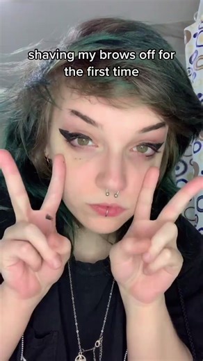 Shaving My Brows Off for the First Time!! #Alternative #Eyebrows