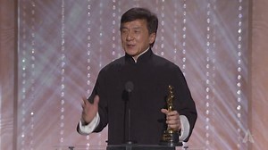 5.8K views · 365 reactions | "After 56 years in the film industry, making more than 200 films, breaking so many bones, finally this is mine" - Datuk Jackie Chan receiving the Oscar Honorary Award. Don't miss his upcoming action films - #RailroadTigers and #KungfuYoga in cinemas!! | GSCMOVIES | Facebook