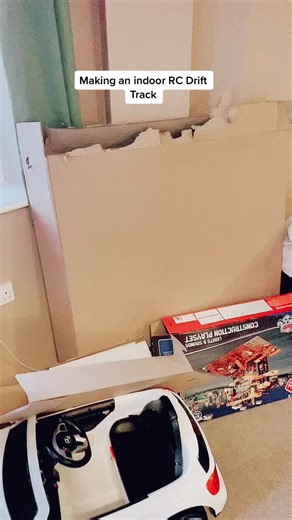 Creating an Indoor RC Drift Track from Christmas Present Cardboard