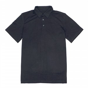 [Hot Item] Men's Black Merino Wool Polo Shirt