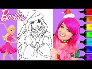 How To Color Barbie Christmas | Markers