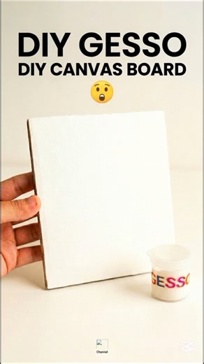 DIY Canvas & Gesso 😱♻️ #shorts #asmr #diy #recycle #shortvideo