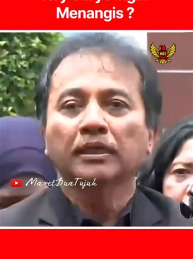 Roy Suryo tertangkap kamera mau menangis?
