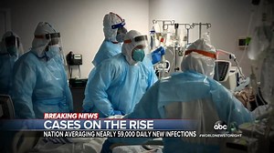 CASES ON THE RISE: At least 22 states are seeing an increase of COVID-19 cases, with hospitalizations also on the rise and Dr. Fauci saying he is “quite concerned” about a possible surge. Stephanie Ramos reports as the U.S. hits a daily vaccination record. https://abcn.ws/31onO6L | ABC World News Tonight with David Muir