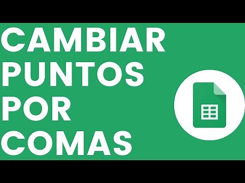 Cómo cambiar las comas por puntos en hoja de cálculo Google 📊 Google Sheets 2024