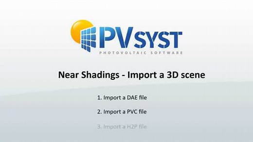 PVsyst 7 - 阴影分析 006 - 导入3D模型场景#pvsyst