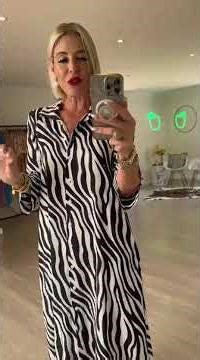 Raglan Shirt Dress - Zebra print