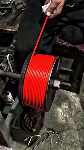 PLASTIC WIRE COILING PROCESS 🔥 SATISFYING SPOOLING MACHINE IN ACTION!