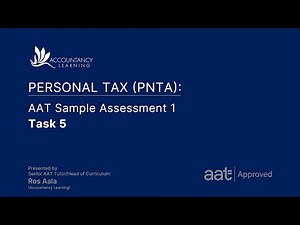 Personal Tax (PNTA): AAT Sample Assessment 1 - Task 5 (of 10)