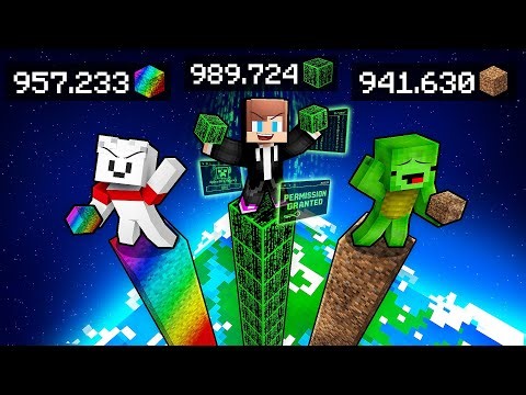 JJ vs Mikey vs Carrie: SECRET TOWER BATTLE in Minecraft - Maizen
