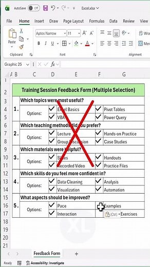 Turn Cells into Forms Instantly #excel #excelforbeginners #excelshortcuts #office