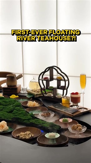 24K views · 90 reactions | FIRST-EVER FLOATING RIVER CAFÉ IN SINGAPORE?! This new zen teahouse in Singapore has a "floating river" with actual flowing water! They serve Chinese-style tea sets with freshly-brewed tea along with an assortment of nuts and flower pastries. IncloudAddress: 74 Prinsep St, Singapore 188669 | SHOUT | Facebook