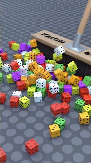 Dice Spill Sweep #3danimation #blender #dice