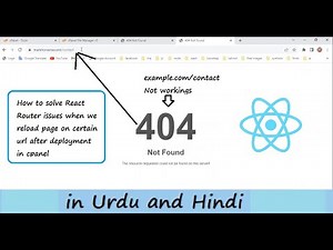how to solve react router issues | after deployment in cpanel | 404 error on refresh of urls