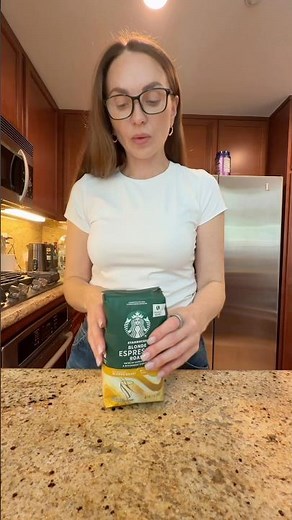 My current iced ☕️ obsessionStarbucks Blonde Espresso Roast. Smooth, not bitter, and so good over🧊