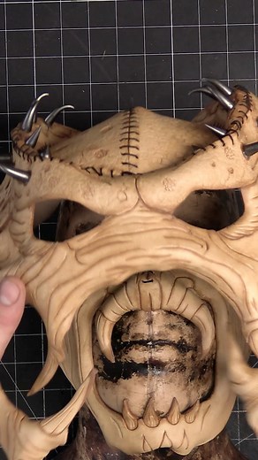 With the new predator movie dropping tomorrow, it reminded me of this predator inspired design I did about 8 years ago now. It was fun to pull it back out and see how I might do things differently after some additional experience. . Tools used: Leather from @oaleathersupply @ivanleathercraft Ruby swivel blade @fiebing dyes and vintage gel . Check my link tree in my bio to see the tools and equipment I use and trust and gain access to exclusive maker discounts. . #mask #masks #leathermask #leathe