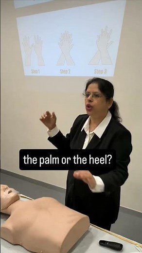 CPR Training: Use the Heel of Your Hand for Effective Chest Compressions | Life-Saving Tip. #shorts