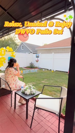 Texture.Creation | Texture Art on Instagram: "Relax, unwind, and enjoy every moment outdoors with the DWVO 3 Pieces Patio Set ☀️ Perfect for porch, backyard, or poolside – comfort and style meet in one beautiful set. @yitahome.us #DWVO #OutdoorLiving #PatioSet #BackyardStyle #PorchDecor #GardenFurniture #Yitahome #YitaDormLife #BackToSchool #OffToCollege #Yitahomepatio  Link in bio to shop"