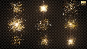 Snowflake Particle Burst Elements
