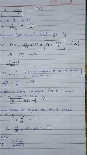 Larmor's Precession and Larmor's Theorem। #physics #shorts