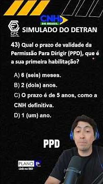 DETRAN exam 🚓 Traffic laws 🚦 PPD - CNH #driving school #cnh