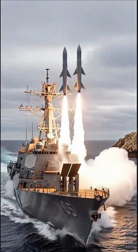 US Navy Destroyer's Extreme Missile Barrage Caught on Video #Destroyer #Military #Powerful