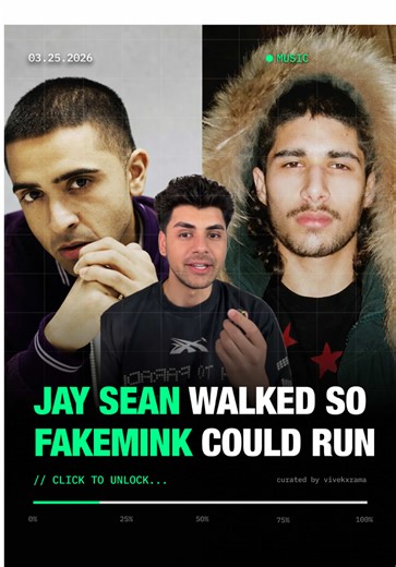 jay sean walked so fakemink could run 😭 “down” ft. lil wayne just went diamond — 10 million units sold. the track has over 990 million spotify streams and 433 million youtube views. he thought it was a scratch demo. it became the first song by a south asian artist to top the hot 100. now look at fakemink — same punjabi roots, same UK origin, completely different path. no cash money records, no major label. just hundreds of self-released songs, drake cosigns, and a world tour. the lane jay sean 