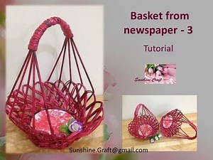 Basket from newspaper 3 - Tutorial edit
