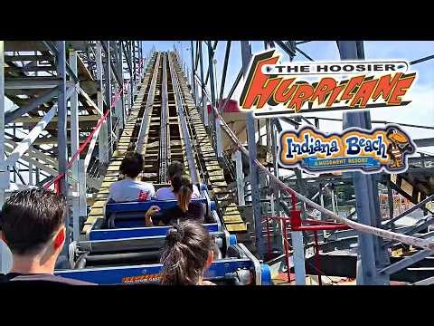 2025 Hoosier Hurricane Roller Coaster On Ride POV Indiana Beach