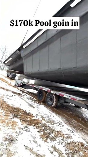 $170k Pool Goin’ In 🚛❄️ — High-Stakes Winter Lift!